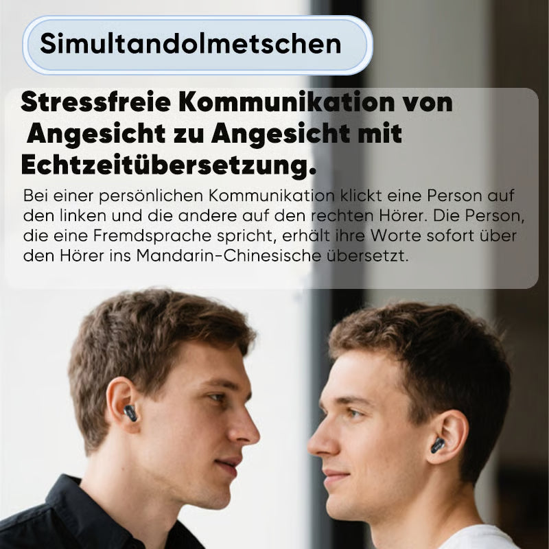 Translator HTC NE20 New Bluetooth 6.0 Wireless Headphones Translation Earphones IPX4 Waterproof Rating Long Battery Life