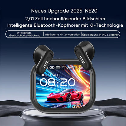 Translator HTC NE20 New Bluetooth 6.0 Wireless Headphones Translation Earphones IPX4 Waterproof Rating Long Battery Life