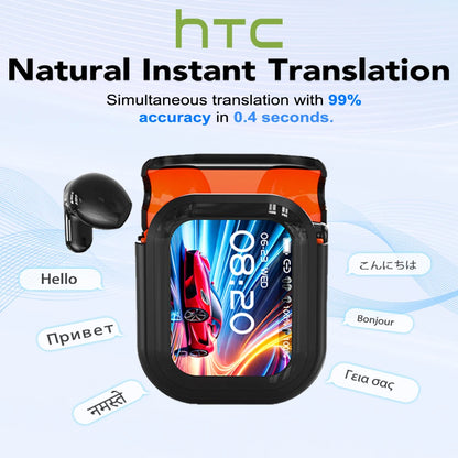 Translator HTC NE20 New Bluetooth 6.0 Wireless Headphones Translation Earphones IPX4 Waterproof Rating Long Battery Life